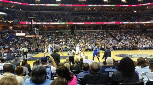 FedEx Forum, section: 104, row: H, seat: 6