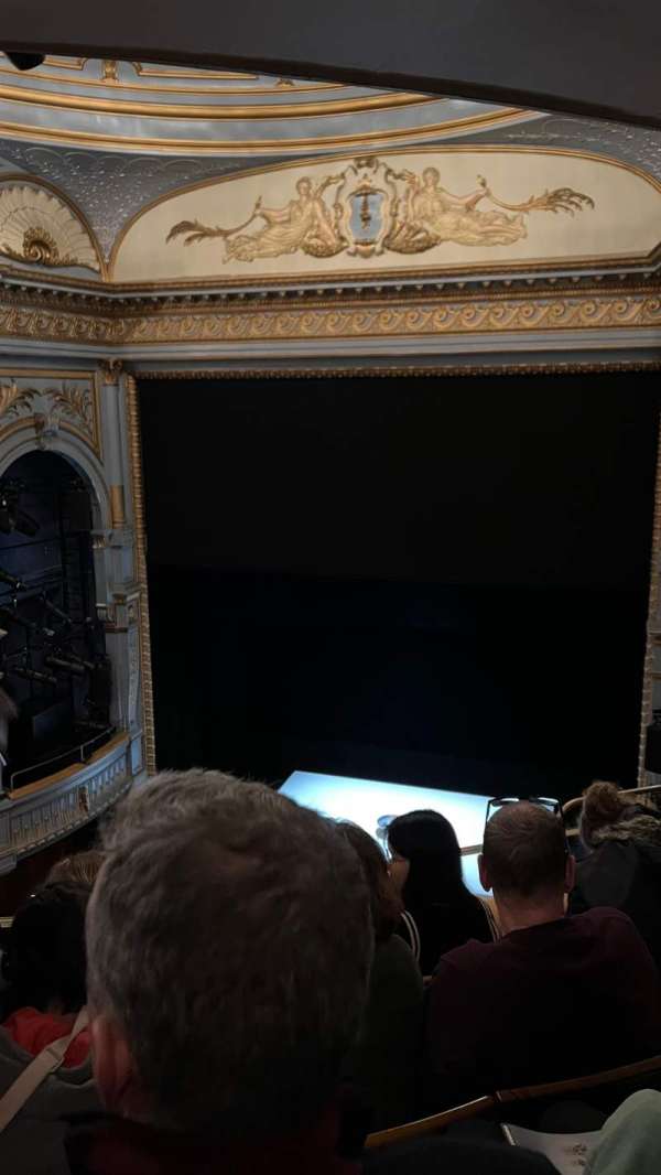 Harold Pinter Theatre, section: Royal Circle, row: D, seat: 4