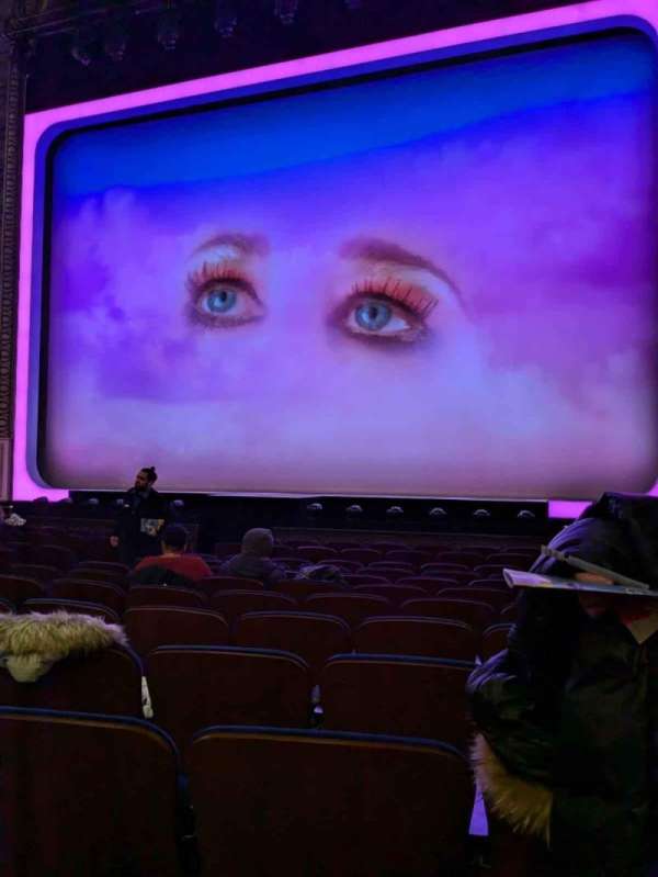 Palace Theatre, Broadway, section: Orchestra R, row: L, seat: 116