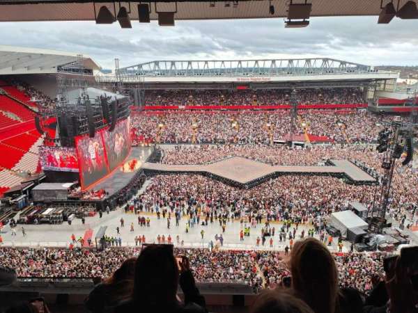 Anfield, section: Main Stand, row: UU, seat: 111