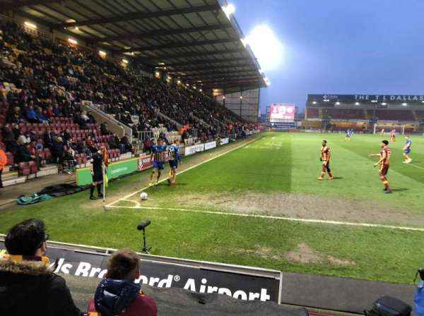 Valley Parade, section: KOP (Block F), row: G, seat: 128