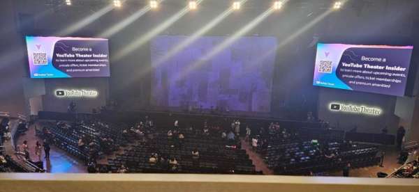 YouTube Theater, section: 204, row: A, seat: 21