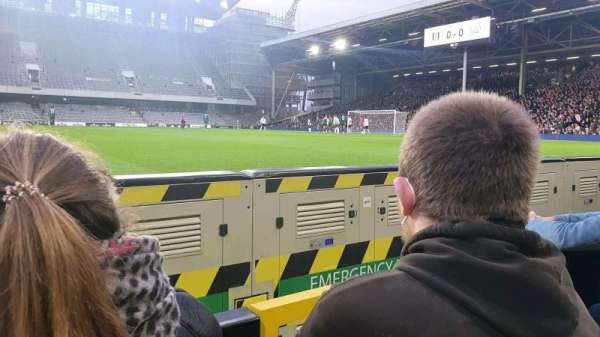 Craven Cottage, section: DL, row: 2, seat: 65
