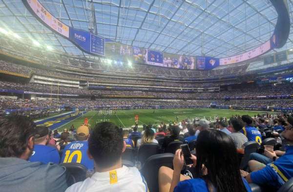 SoFi Stadium, section: c109, row: 10, seat: 21