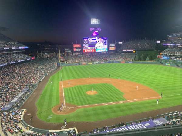 Coors Field, section: L326, row: 1, seat: 12