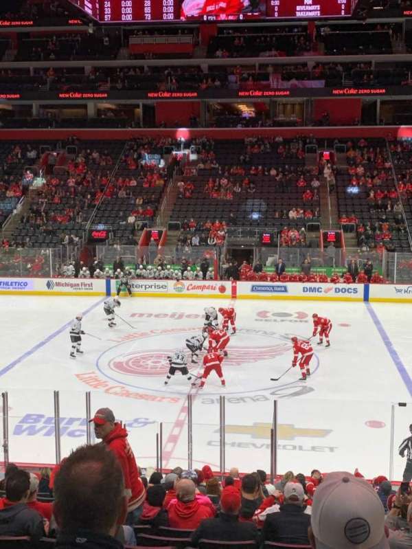 Little Caesars Arena, section: 109, row: 18, seat: 4