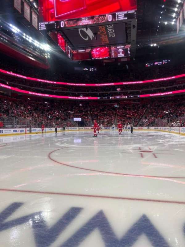 Little Caesars Arena, section: 102, row: 1, seat: 1