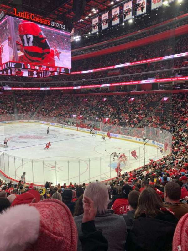 Little Caesars Arena, section: 104, row: 20, seat: 14