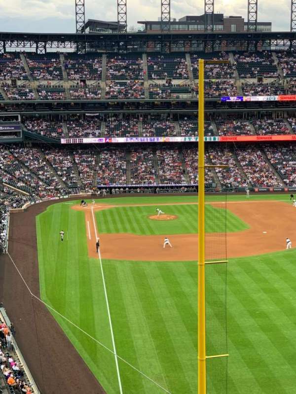 Coors Field, section: L308, row: 4, seat: 16