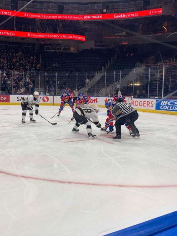 Rogers Place, section: 101, row: 1, seat: 11