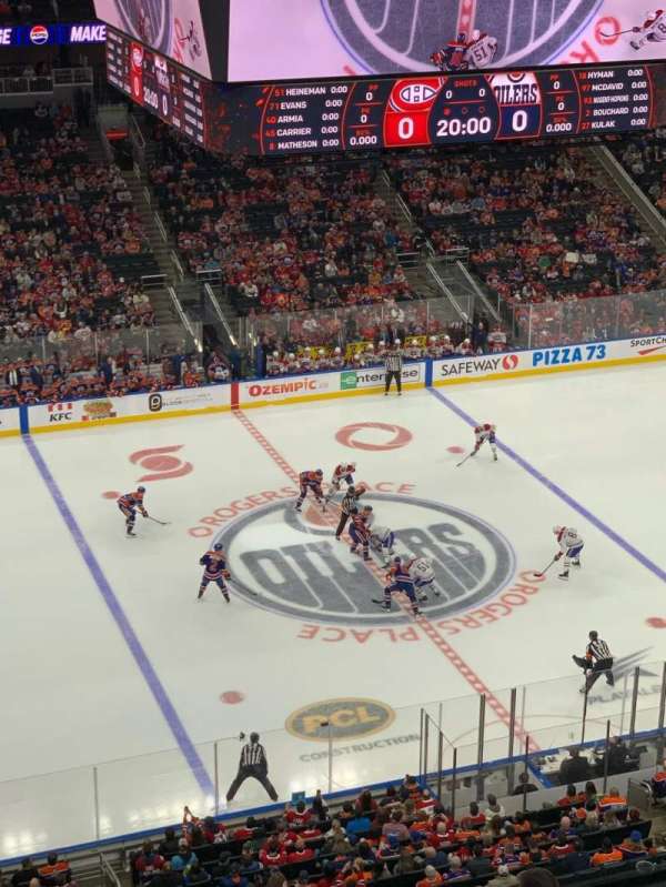 Rogers Place, section: 221, row: 1, seat: 7