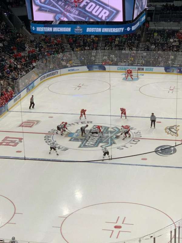 Enterprise Center, section: 327, row: M, seat: 6