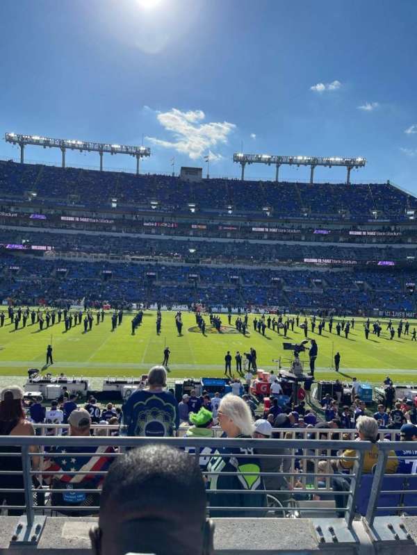 M&T Bank Stadium, section: 100, row: 21, seat: 7