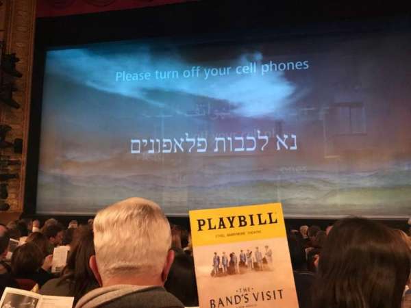 Barrymore Theatre, section: Orchestra C, row: J, seat: 111