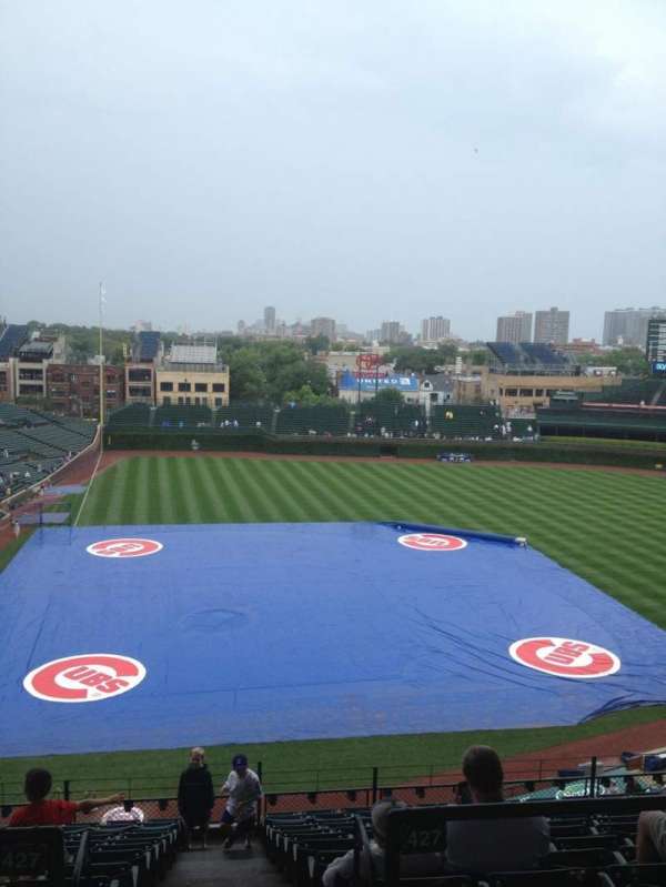 Wrigley Field, section: 422R, row: 1, seat: 15