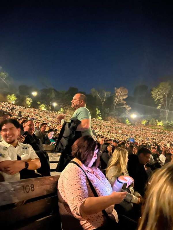 Hollywood Bowl, section: F2, row: 3, seat: 6