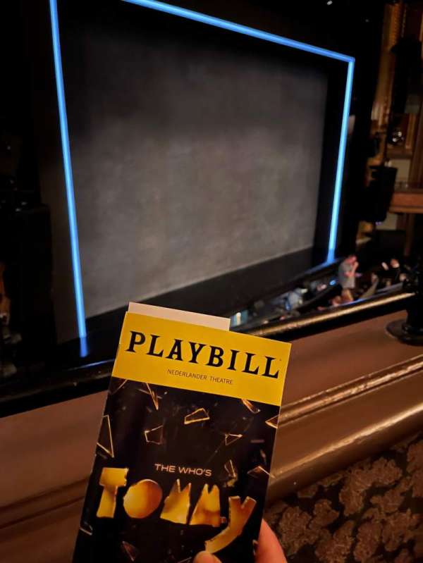 Nederlander Theatre, section: Mezzanine L, row: A, seat: 19