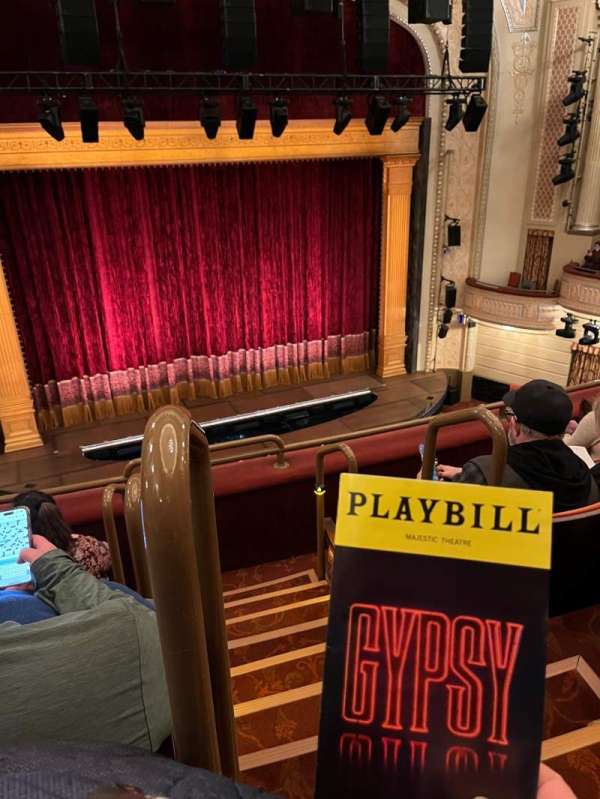 Majestic Theatre, section: Front Mezzanine L, row: D, seat: 1