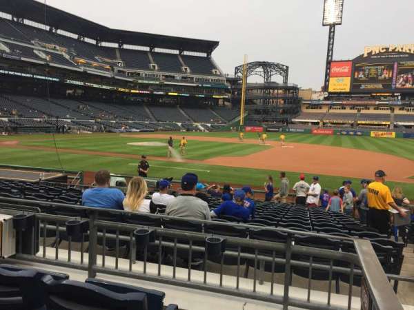 PNC Park, section: 109, row: C, seat: 1