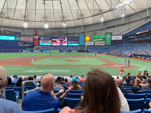 Tropicana Field, section: 111, row: X, seat: 2