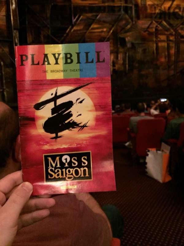 Broadway Theatre - 53rd Street, section: Orchestra L, row: K, seat: 2