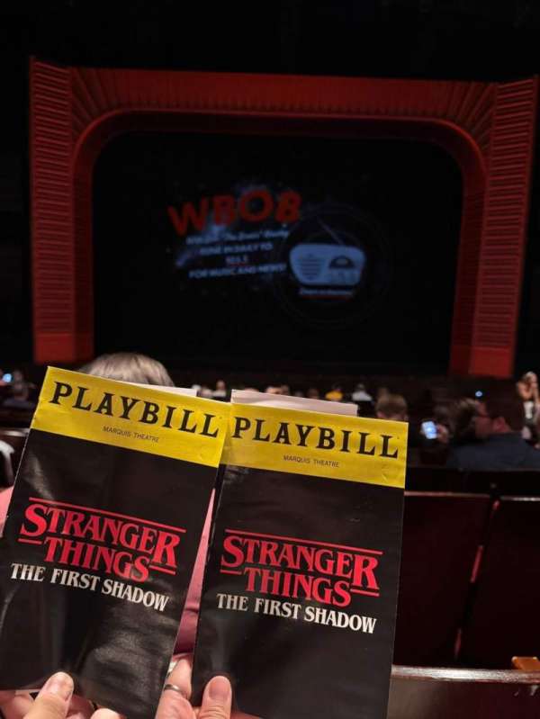 Marquis Theatre, section: Orchestra C, row: Q, seat: 111