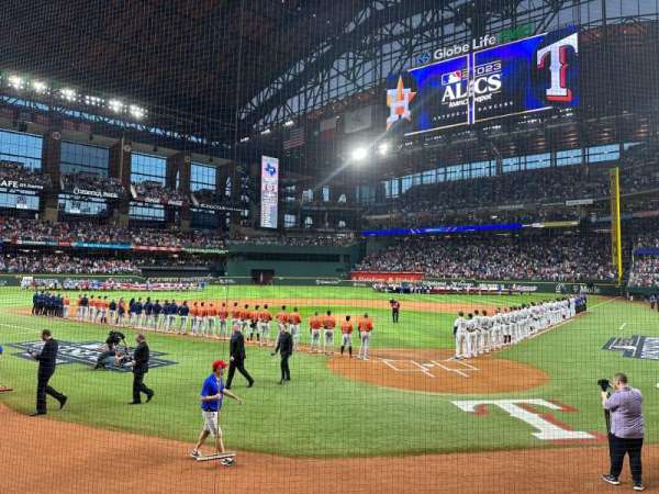 Globe Life Field, section: 13, row: 2, seat: 1
