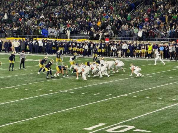 Notre Dame Stadium, section: 6, row: 19, seat: 12