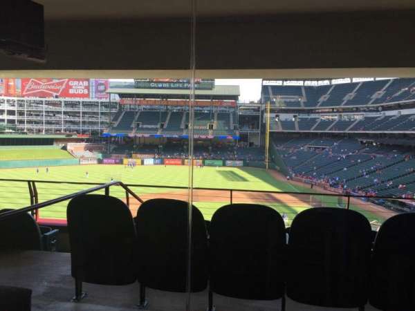 Globe Life Park in Arlington, section: Ty Cobb Suite 111B, row: B, seat: 14