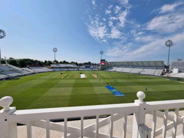 Trent Bridge, section: Radcliffe Rd Middle, row: A, seat: 102