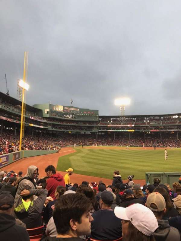 Fenway Park, section: Right Field Box 1, row: M, seat: 13