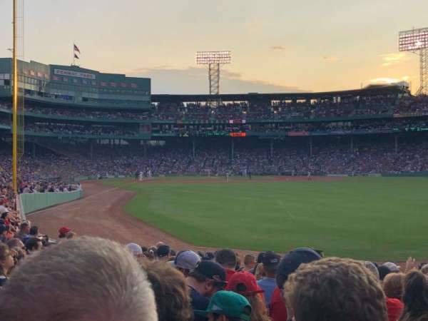 Fenway Park, section: Right Field Box 89, row: Ee, seat: 9