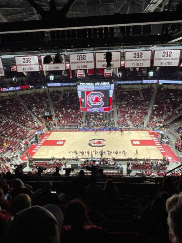 Colonial Life Arena, section: 222, row: 10, seat: 6