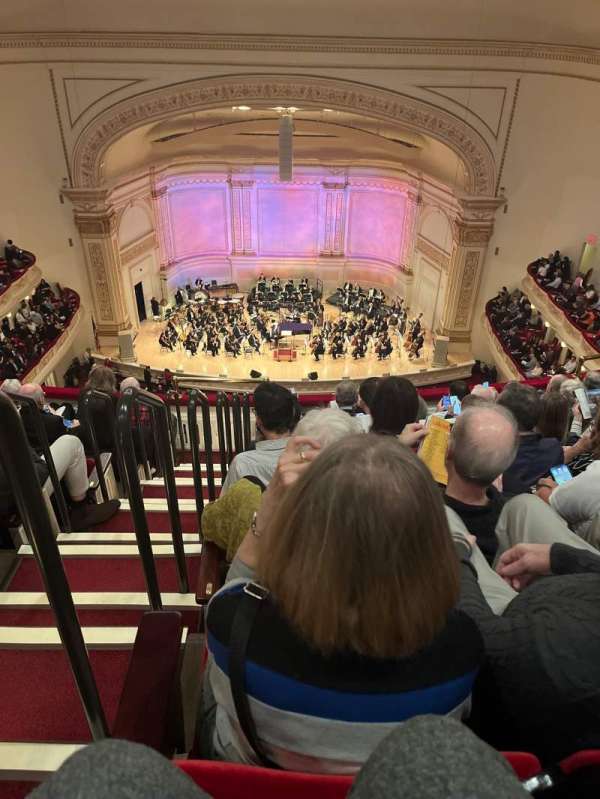 Carnegie Hall, section: Lower Balcony RC, row: G, seat: 102