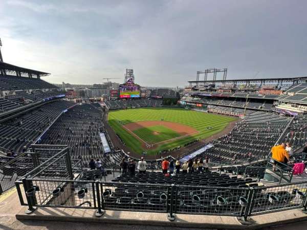 Coors Field, section: U329, row: 12, seat: 14