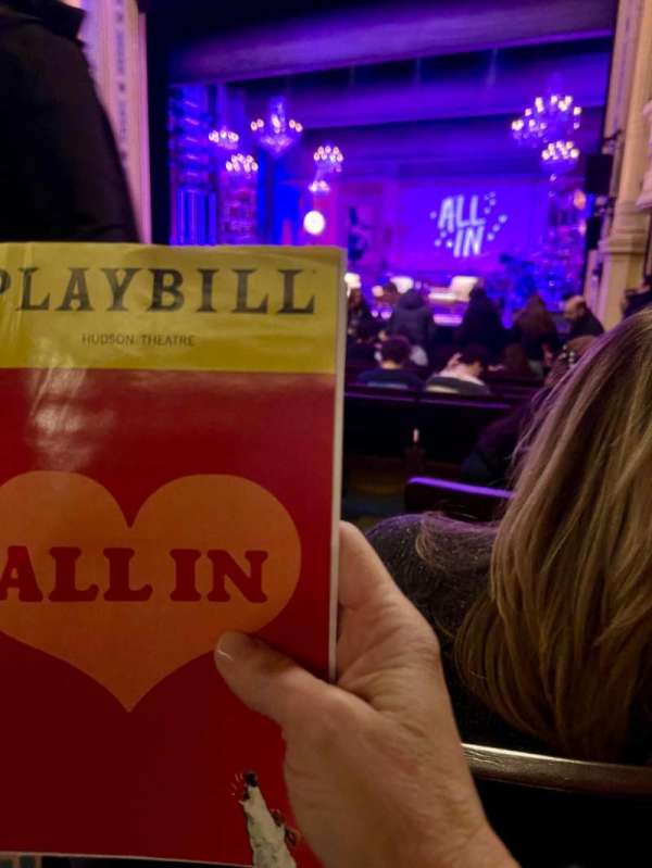 Hudson Theatre, section: Orchestra R, row: P, seat: 4