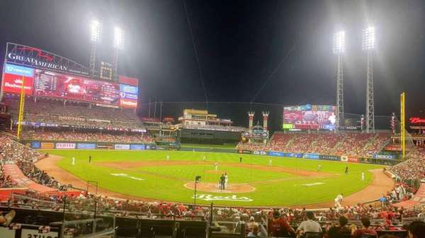 Great American Ball Park, section: 123, row: F, seat: 12