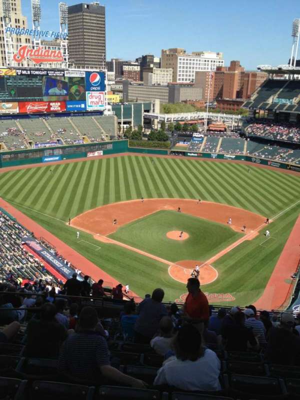 Progressive Field, section: 555, row: W, seat: 18