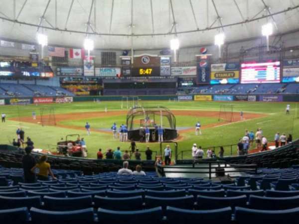 Tropicana Field, section: 101, row: dd, seat: 8