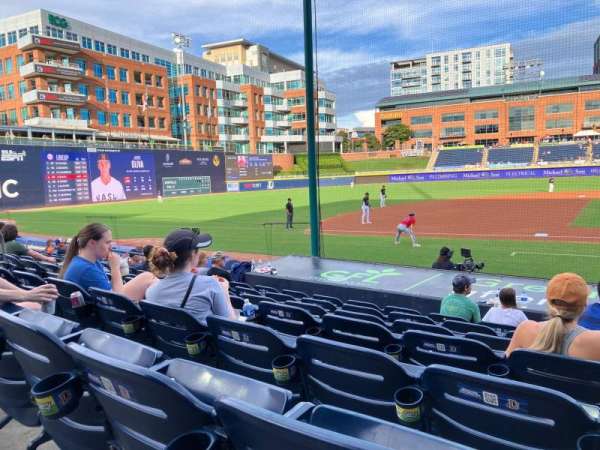 Durham Bulls Athletic Park, section: 111, row: K, seat: 1