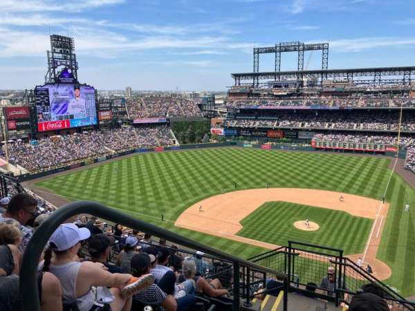 Coors Field, section: U334, row: 13, seat: 10