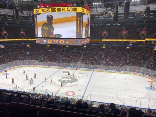 Rogers Arena, section: 322, row: 6, seat: 1