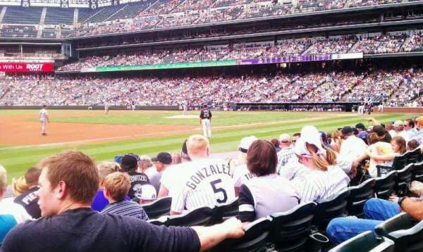 Coors Field, section: 142, row: 7, seat: 11