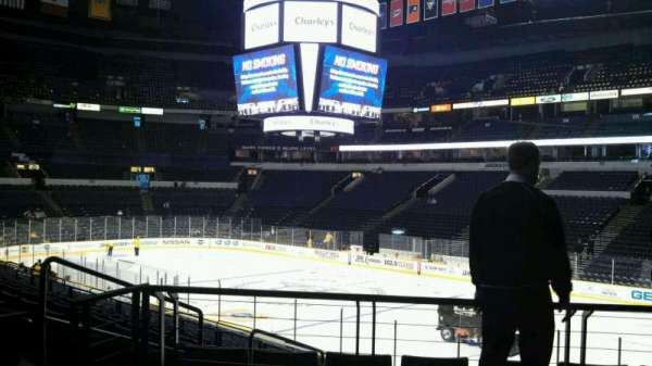 Bridgestone Arena, section: 107, row: F, seat: 1