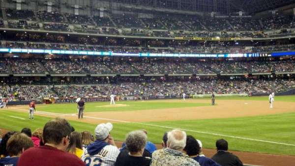 American Family Field, section: 109, row: 8, seat: 1