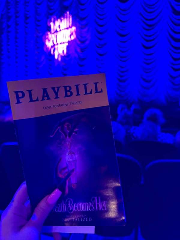 Lunt-Fontanne Theatre, section: Orchestra R, row: F, seat: 10