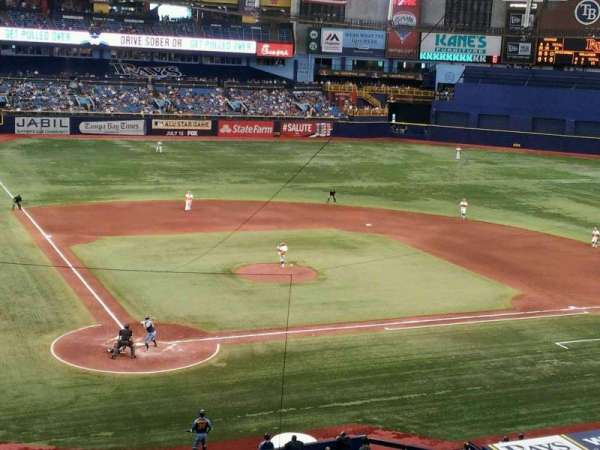 Tropicana Field, section: 206, row: F, seat: 1