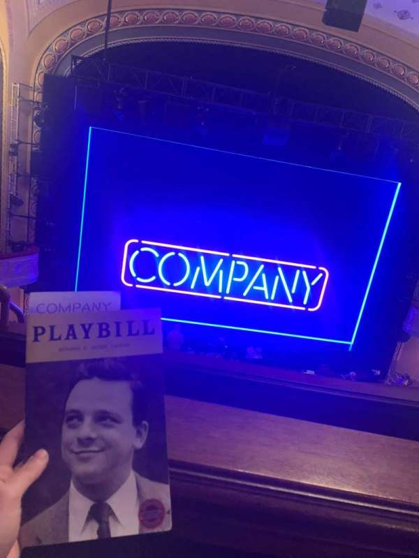 Bernard B. Jacobs Theatre, section: Mezzanine C, row: E, seat: 113