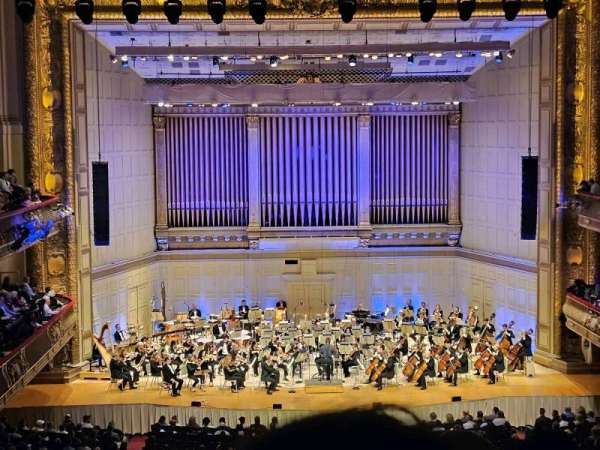 Symphony Hall, Boston, section: Second Balcony Center, row: G, seat: 25