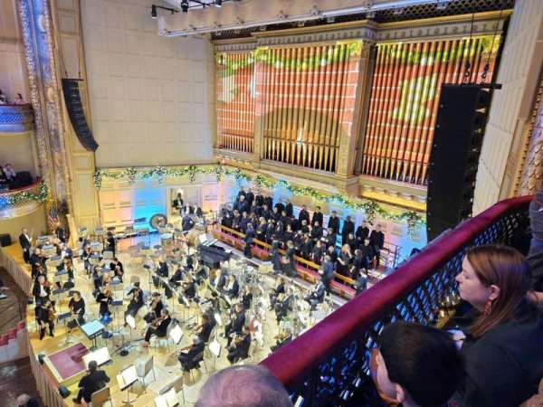 Symphony Hall, Boston, section: Second Balcont Right, row: B, seat: 8